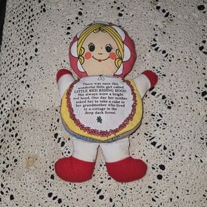 Gerber Vintage 70s Little Red Riding Hood Plush Doll With Changing Characters